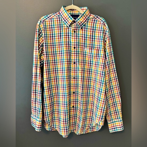 Faconnable Other - Faconnable Men's Long Sleeve Button-Up. Plaid checkered traditional. Large.